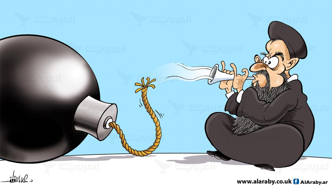 كاريكاتير الحاوي والتفجير / علاء