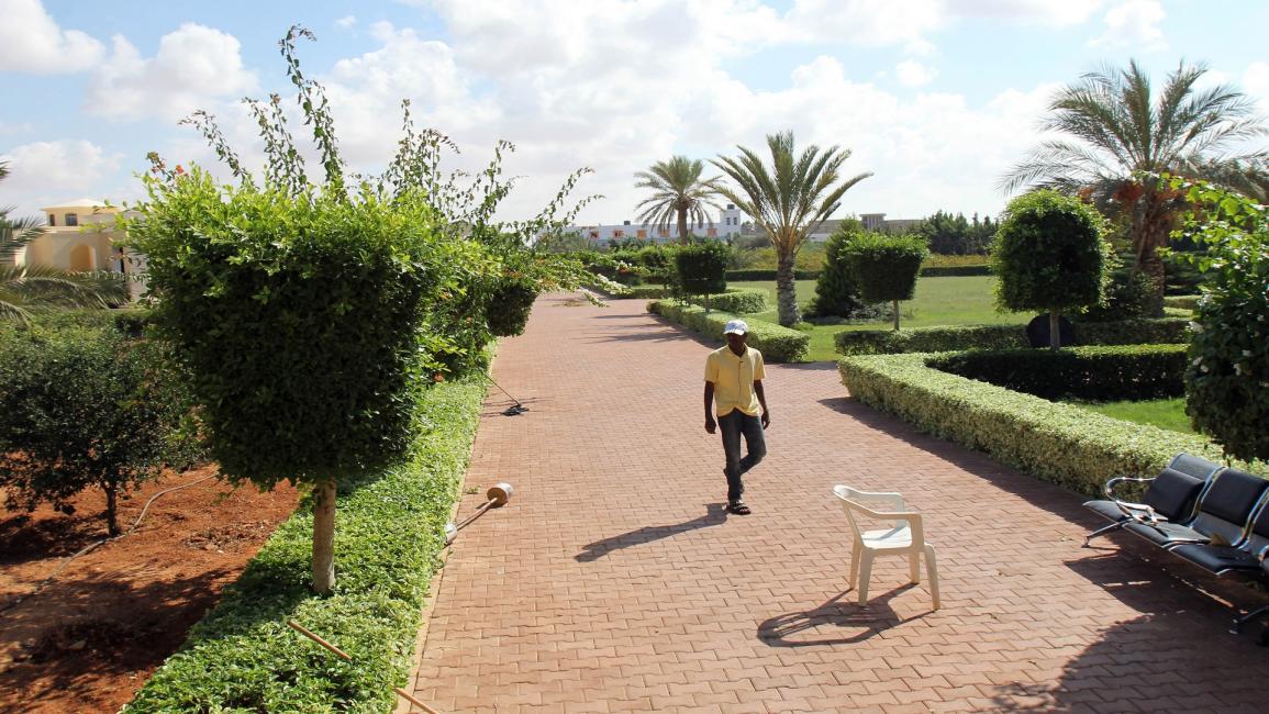 حديقة تابعة للقنصلية الأميركية ببنغازي/مجتمع (عبد الله دوما/فرانس برس)