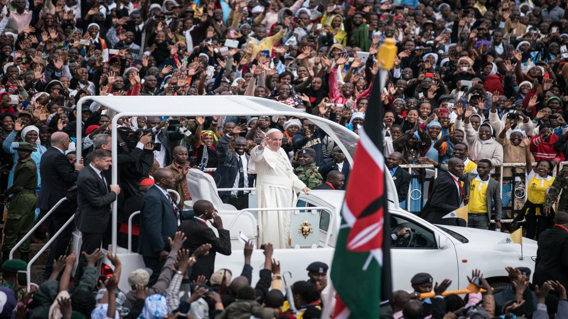 وصول بابا الفاتيكان إلى نيروبي في كينيا 26-11-2015 (GETTY)