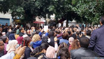 تنديد بالاعتداءات خلال احتجاجات للمدرسين في تونس (العربي الجديد)