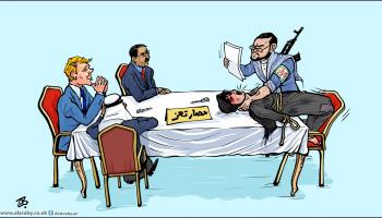 كاريكاتير حصار تعز / حجاج