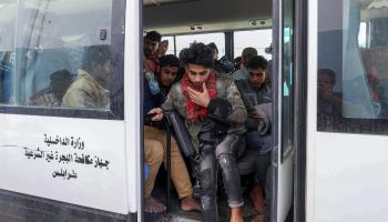 ضبط آلاف المهاجرين السريين في ليبيا (محمود تركية/فرانس برس)