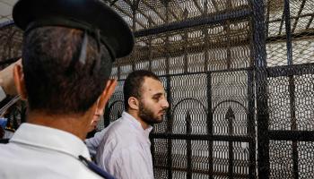 محمد عادل قاتل نيرة أشرف في مصر (خالد دسوقي/ فرانس برس)