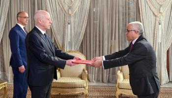 السفير محمد الذهبي يتسلم أوراق اعتماده من قيس سعيد (صفحة الرئاسة التونسية) 