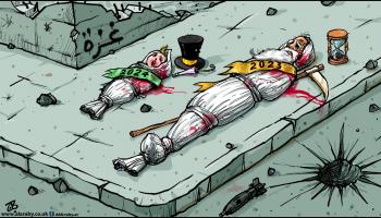 كاريكاتير رأس السنة في غزة / حجاج