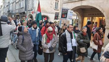مسيرات داعمة للفلسطينيين في فرنسا (العربي الجديد)