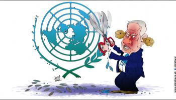 كاريكاتير نتنياهو والامم المتحدة / نجم