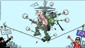 كاريكاتير حكومة حرب نتنياهو / حجاج