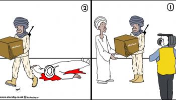 كاريكاتير الدعم السريع والمساعدات / عبيد
