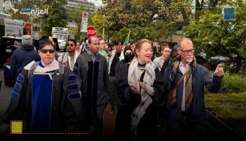 يعرب عدد من الأكاديميين الذين يشاركون في التظاهرات الداعمة لقطاع غزة والمناهضة للدعم الأميركي لإسرائيل عن قلقهم جراء تراجع حرية التعبير في الجامعات، جراء القمع الممارس بحق الطلاب 