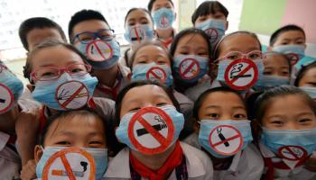 أطفال ضد التدخين في الصين - مجتمع - 31/5/2017