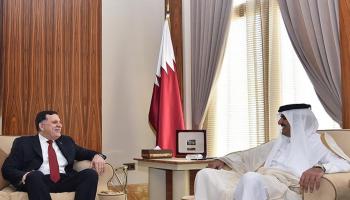 السراج مع أمير قطر-حكومة السرا--25-5-قنا