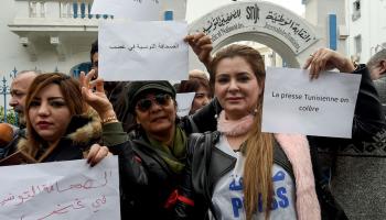 نقابة الصحافيين التونسيين (فتحي بلعيد/فرانس برس)