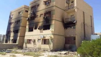 أضرار خلفتها الحرب بمنازل مدينة مرزق الليبية (فيسبوك)