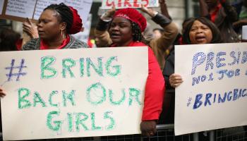 تظاهرة لإطلاق الفتيات النيجيريات