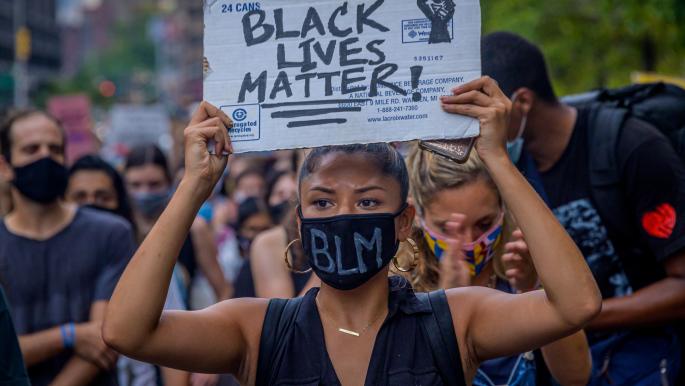 تظاهرة رفضاً للعنصرية ضد السود في الولايات المتحدة 