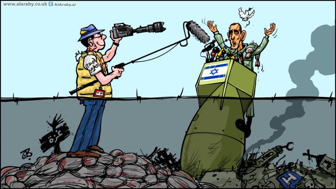 كاريكاتير الاعلام الغربي في حرب غزة / حجاج