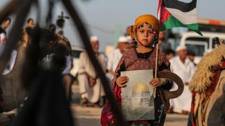 فتاة من العشائر في غزة، أكتوبر 2018 (مصطفى حسونة/الأناضول)