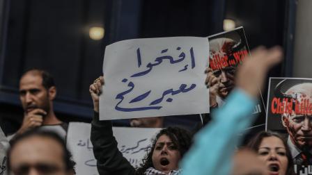 خلال وقفة أمام نقابة الصحافيين المصريين، 13 ديسمبر 2023 (محمد الشاهد/الأناضول)