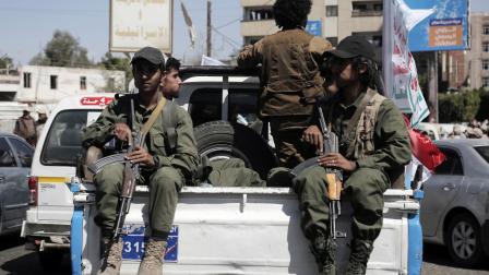 مقاتلون حوثيون في صنعاء، مارس الماضي (محمد حمود/Getty)