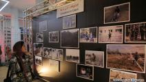 بعض الصور المعروضة تضمنت مباني ومكاتب لمؤسسات إعلامية دمّرتها قوات الاحتلال (عبد الحكيم أبو رياش/العربي الجديد)
