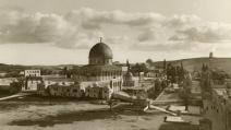 الحرم القدسي وقبّة الصخرة عام 1900 (Getty)