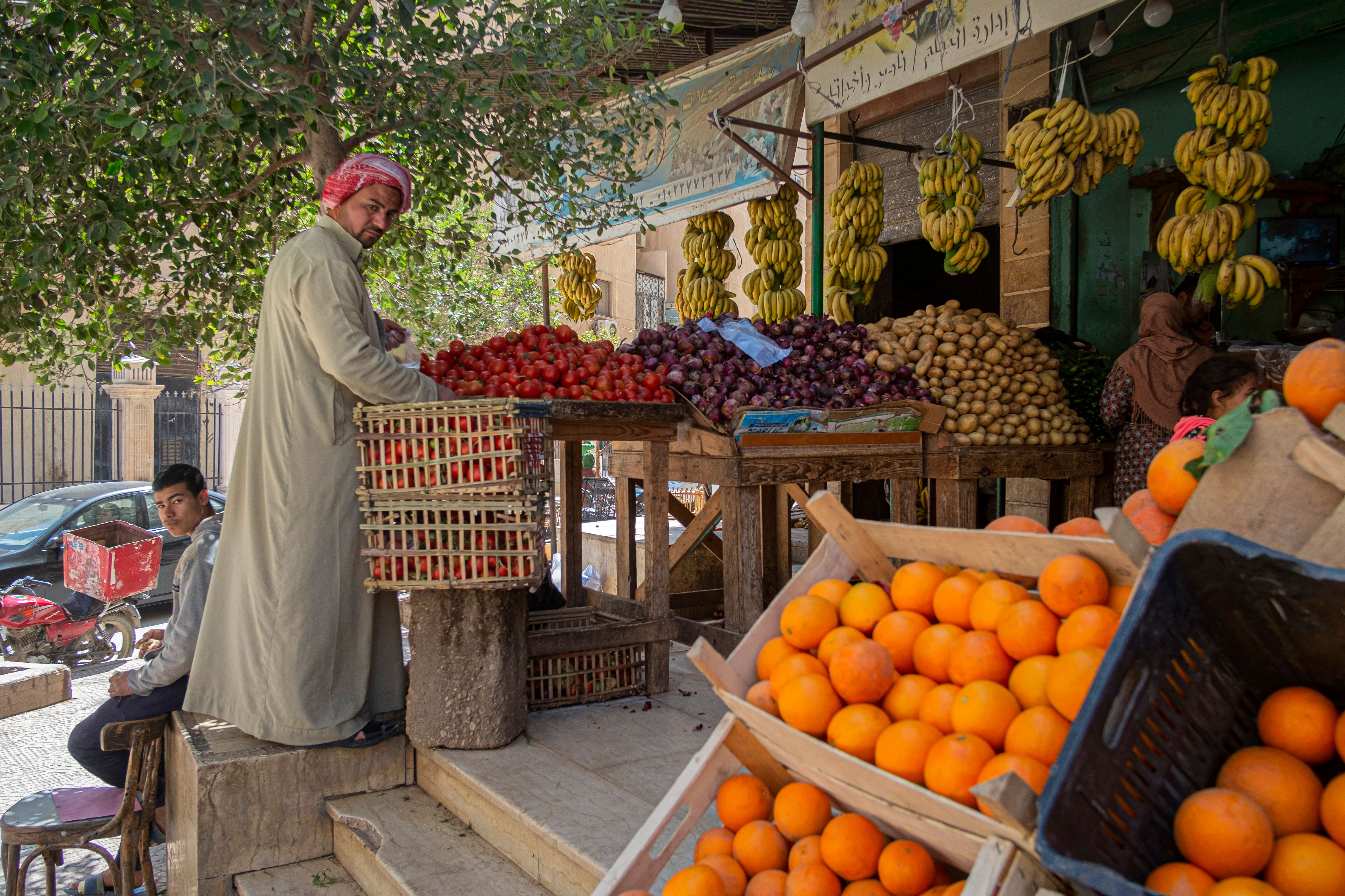 غالبية الخضروات والفاكهة تضاعفت أسعارها (خالد دسوقي/فرانس برس)