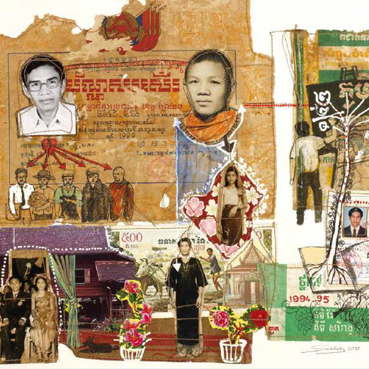 عمل للفنان الكمبودي المعاصر لينغ سيكون
