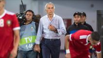 Morocco's new coach Vahid Halilhodzic (C) walks prior to the friendly football match between Morocco and Burkina Faso in Marrakech on September 6, 2019. (Photo by FADEL SENNA / AFP) (Photo by FADEL SENNA/AFP via Getty Images)