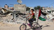جانب من الدمار الذي لحق بقطاع غزة (سعيد خطيب/ فرانس برس)