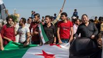 مظاهرة سابقة بمناطق المعارضة السورية