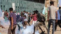 تظاهرات رافضة للانقلاب العسكري في السودان (محمود حجاج/الأناضول)