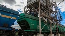 قطار لنقل الحبوب/القمح من أوكرانيا (Getty)