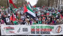 مظاهرات في بريطانيا رافضة للحرب الإسرائيلية على غزة (Getty)
