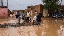 السيول تغرق مناطق شرق الخرطوم (تويتر)