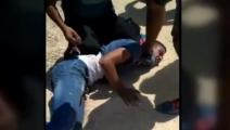 اعتداء جنود الاحتلال على العمال الفلسطينيين (يوتيوب)