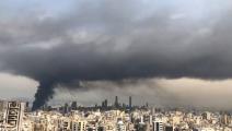 حريق في مرفأ بيروت (تويتر)