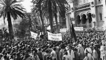 من مظاهرات إبريل 1938 التي قادها علي البلهوان ضد الاستعمار (Getty)