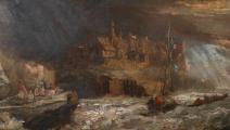 لوحة "عاصفة قبالة مدينة" لـ أوجين إيزابيه