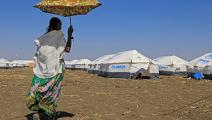 لاجئة من تيغراي في أحد مخيمات السودان (أشرف الشاذلي/ فرانس برس)
