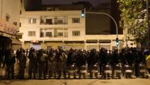 قوات الأمن المغربية تمنع وقفة ضد التطبيع - تويتر