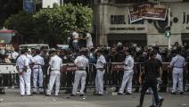 عناصر أمنية دائمة التواجد أمام نقابة الصحافيين المصريين (فرانس برس)
