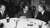 الصحافي من AP لويس لوشنر مع وزير الدعاية النازية جوزيف غوبلز في برلين (Getty)