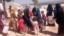توفير مياه الشرب أزمة متفاقمة في مخيمات الشمال السوري (فيسبوك)