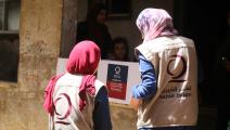 توزيع مساعدات سابقة في قطاع غزة (قطر الخيرية)