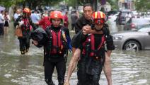 أدت فيضانات الصين إلى سقوط ضحايا (فرانس برس)