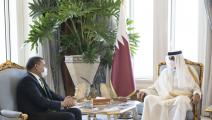 أمير قطر ورئيس حكومة ليبيا (قنا)