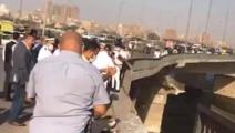 حطمت السيارة سور الجسر وسقطت في نهر النيل (تويتر)
