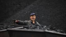 March 4, 2015 - Huaibei, Anhui, China - A man works in a coal mine in Huaibei, Anhui province, China. Environment protection will be hot topic in Chinese People's Political Consultative Conference and National People's Congress which held Tuesday and will hold 5 March respectively, according to Xinhua agency. (Photo by Jie Zhao/Corbis via Getty Images)