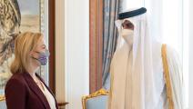 أمير قطر يستقبل وزيرة الخارجية البريطانية ليز تراس